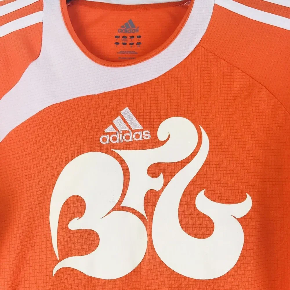 Adidas Mens S Soccer Jersey Orange White‎ Climalite Graphic